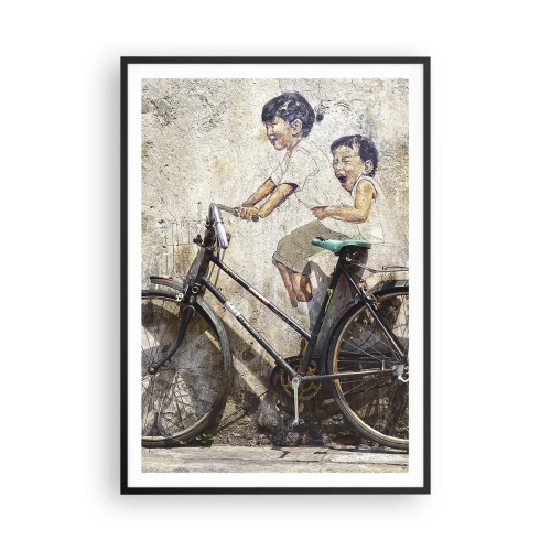 Poster in een zwarte lijst - Waar of niet waar? - 70x100 cm