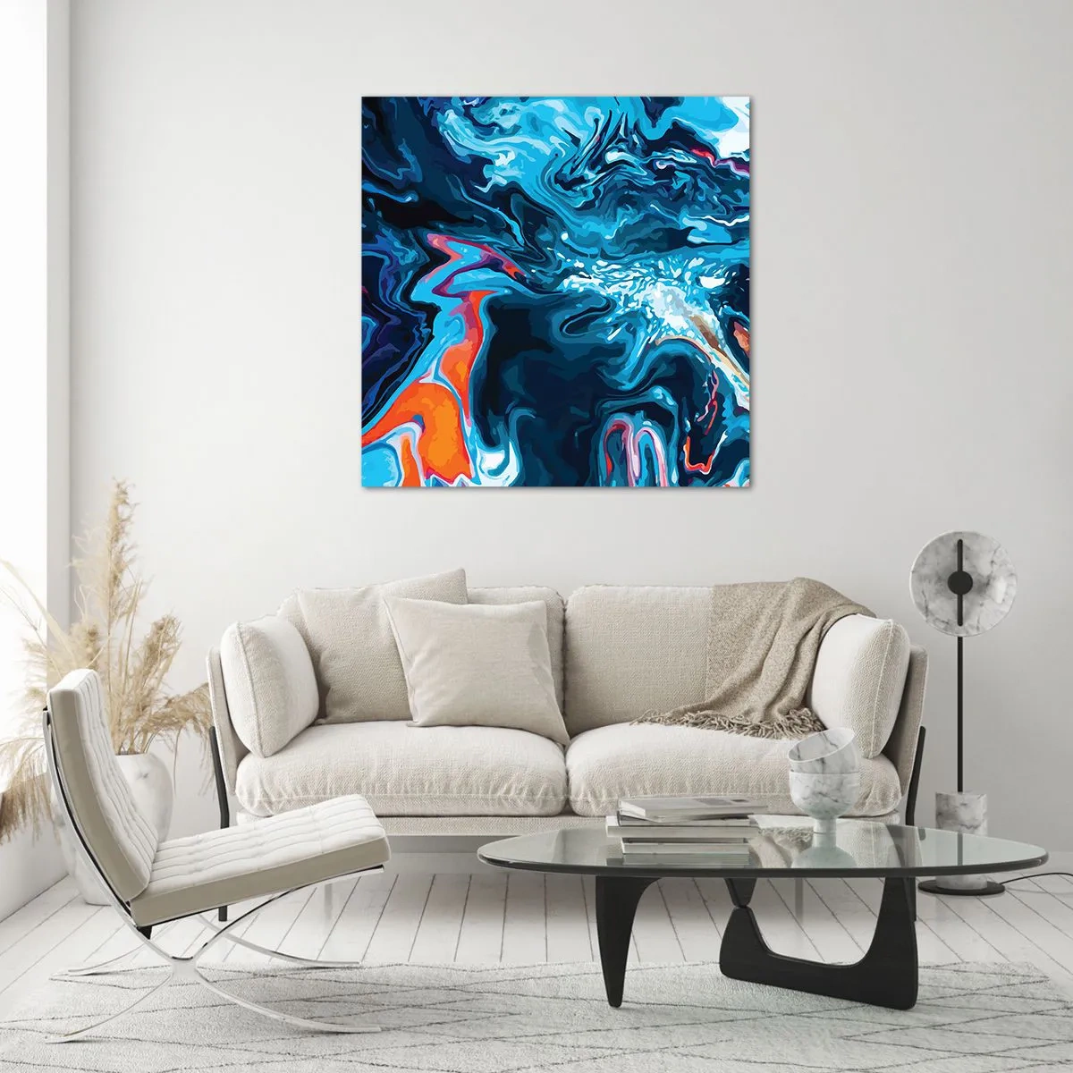 Schilderen op glas - Reis naar het centrum van de hemel - 40x40 cm