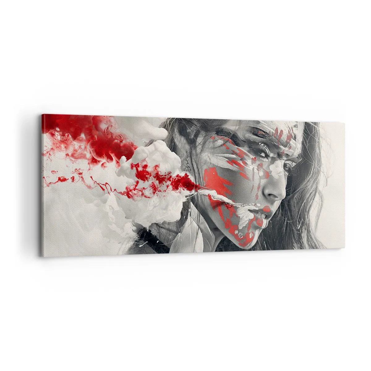 Schilderen op canvas - In de dampen van absurditeit - 100x40 cm