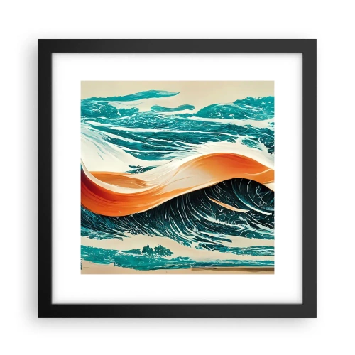 Poster in een zwarte lijst - De droom van elke surfer - 30x30 cm