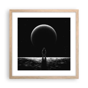 Een poster in een licht eiken lijst - Oog in oog - 40x40 cm