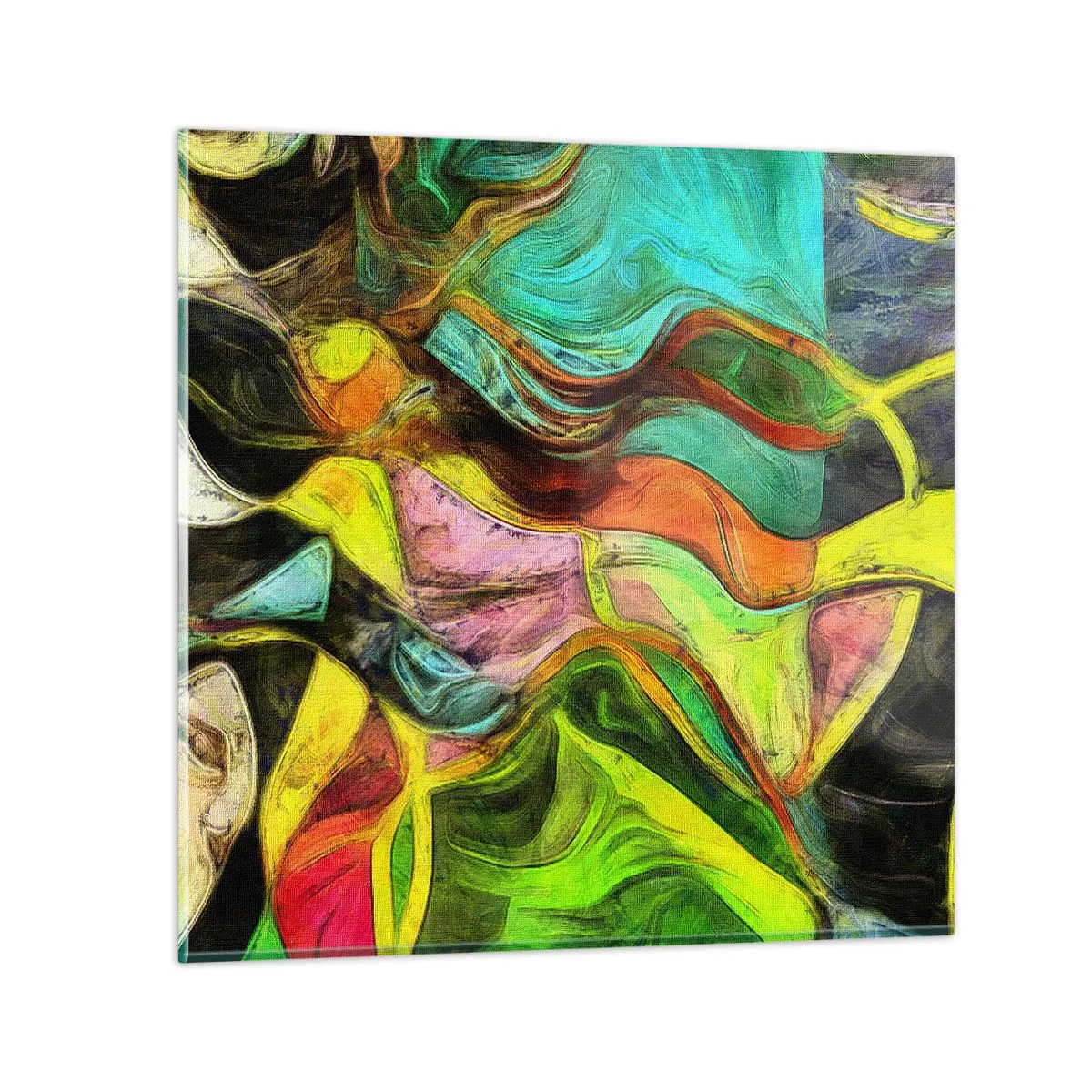 Schilderen op glas - Beweging is leven - 30x30 cm