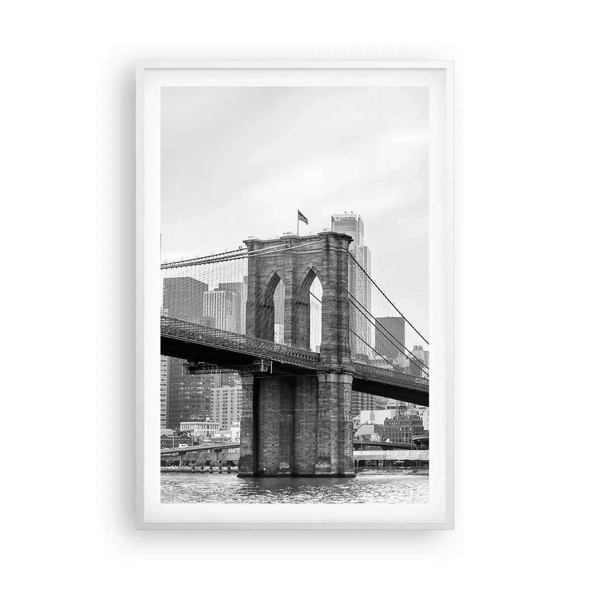 Poster in een witte lijst - New Yorkse sfeer - 61x91 cm