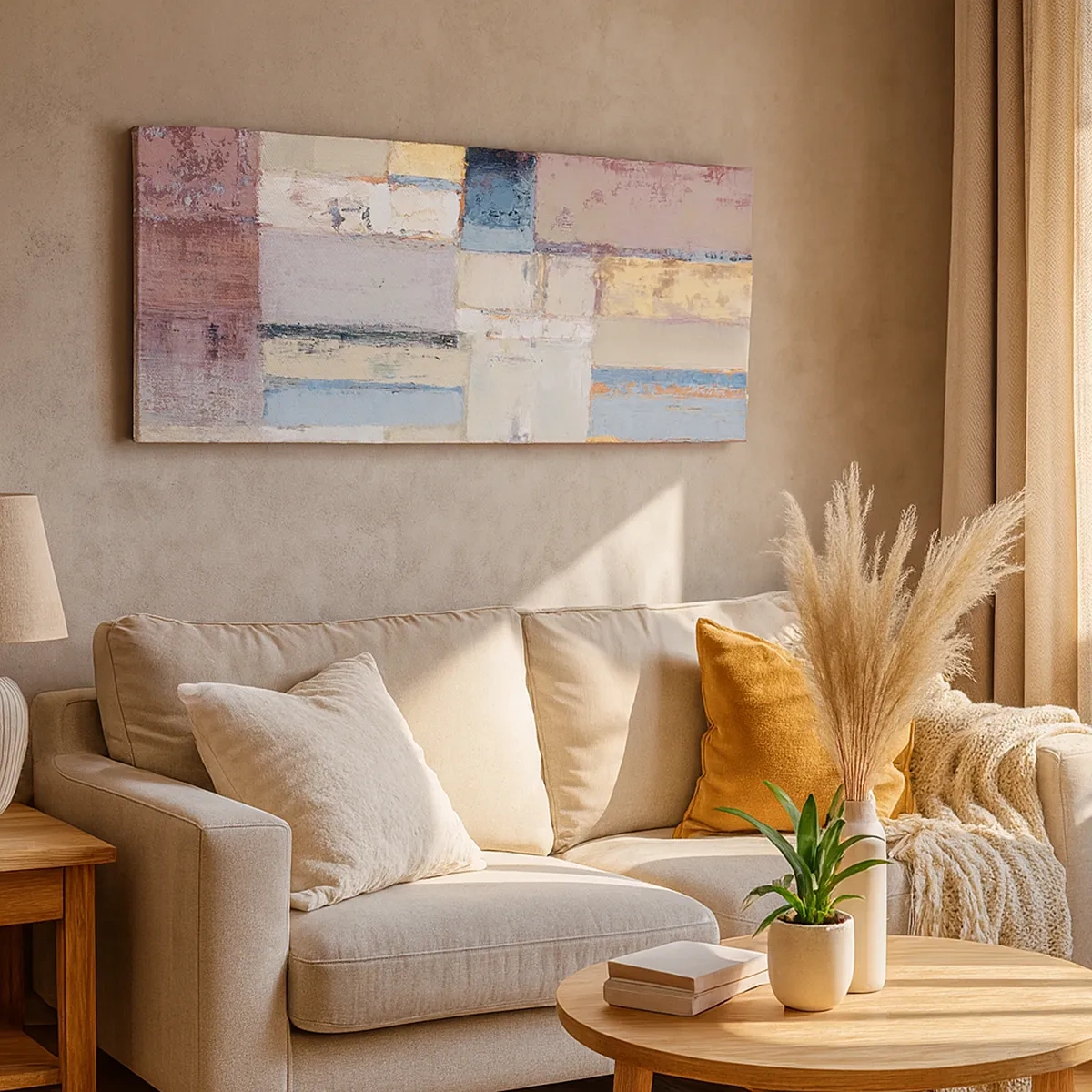 Schilderen op canvas - De rust van geometrie - 30x30 cm