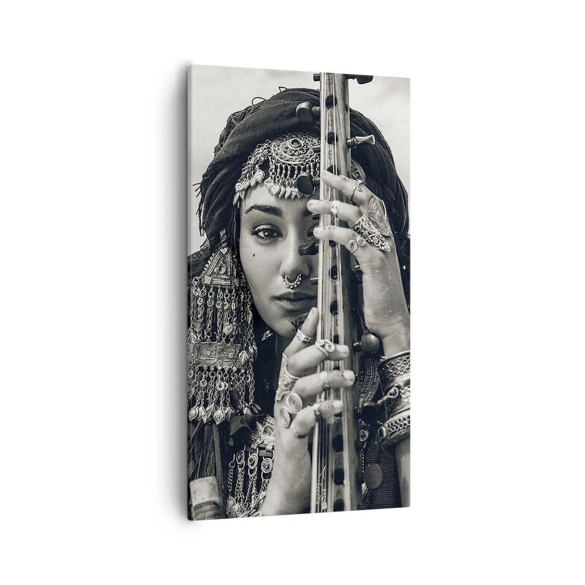 Schilderen op canvas - De muziek van het Oosten zelf - 55x100 cm