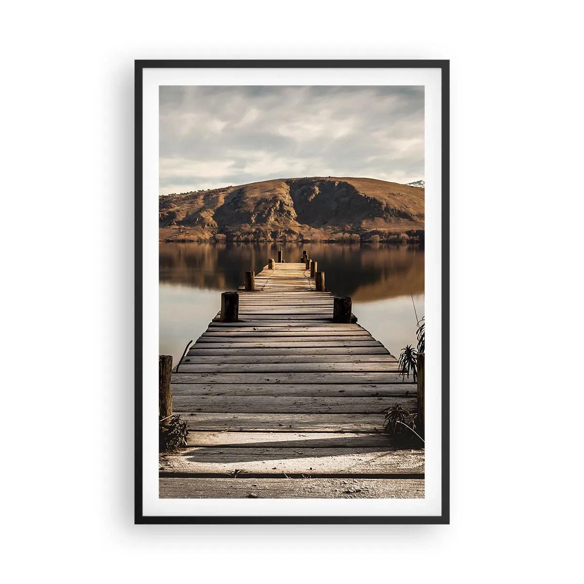 Poster in een zwarte lijst - Landschap in stilte - 61x91 cm
