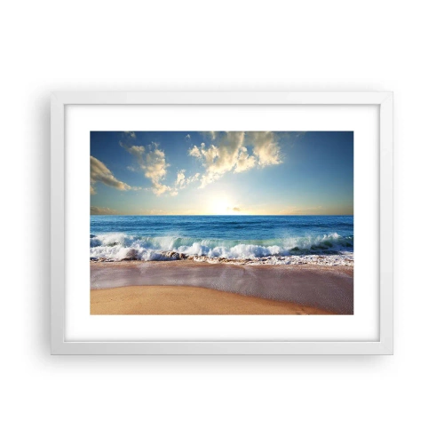 Poster in een witte lijst - Beweging en stilte tegelijk - 40x30 cm