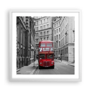 Poster in een witte lijst - Het dagelijkse leven hoeft niet grijs te zijn - 50x50 cm