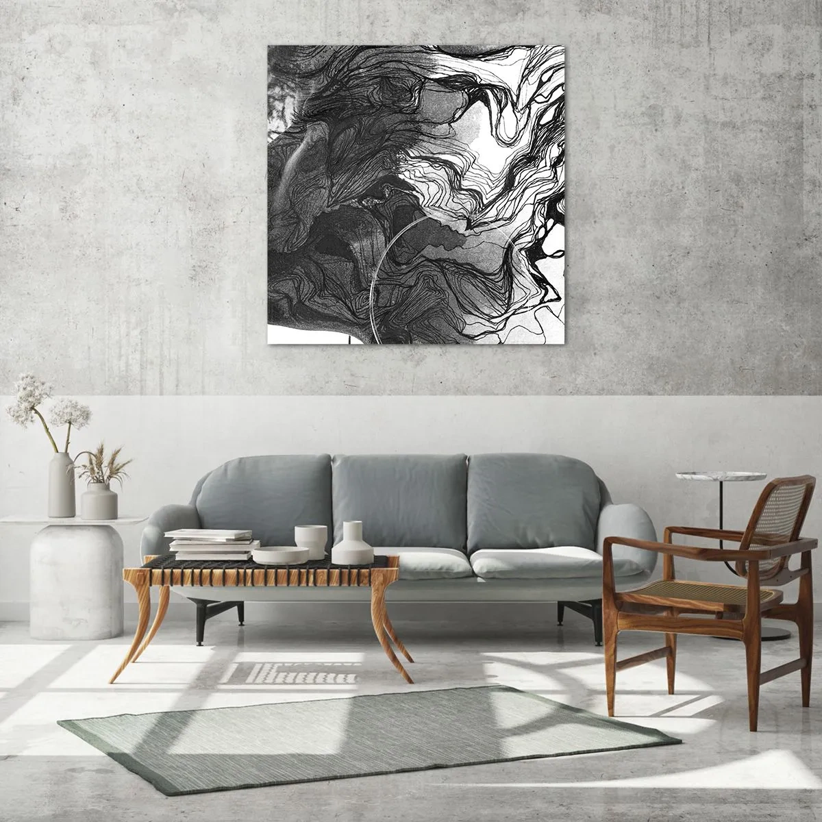 Schilderen op glas - Verstrikt in dromen - 60x60 cm