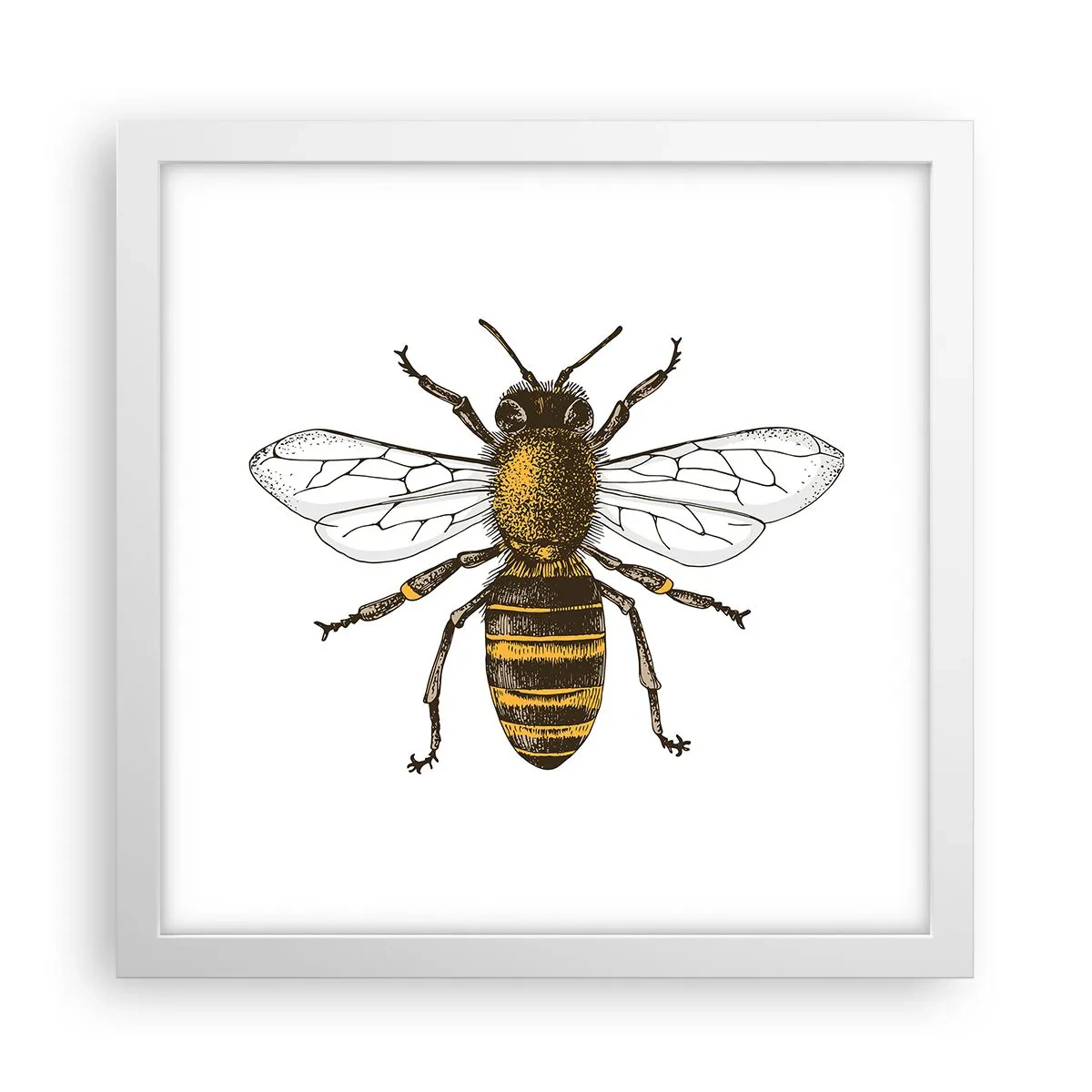 Poster in een witte lijst - Mooi en goed - 30x30 cm