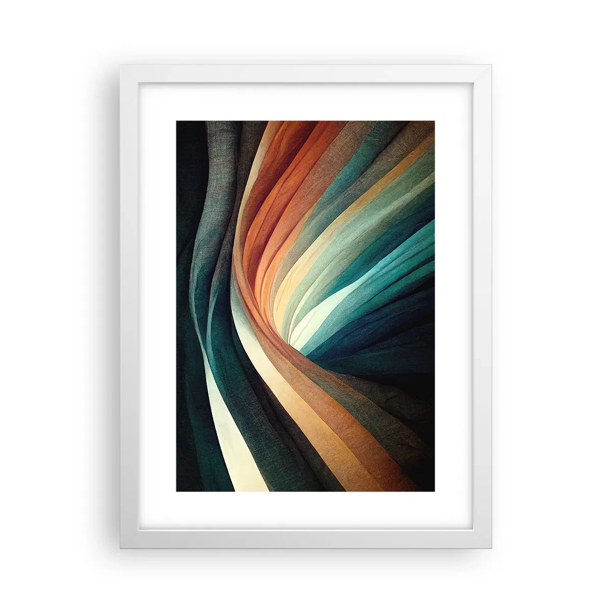 Poster in een witte lijst - Geweven uit kleuren - 30x40 cm