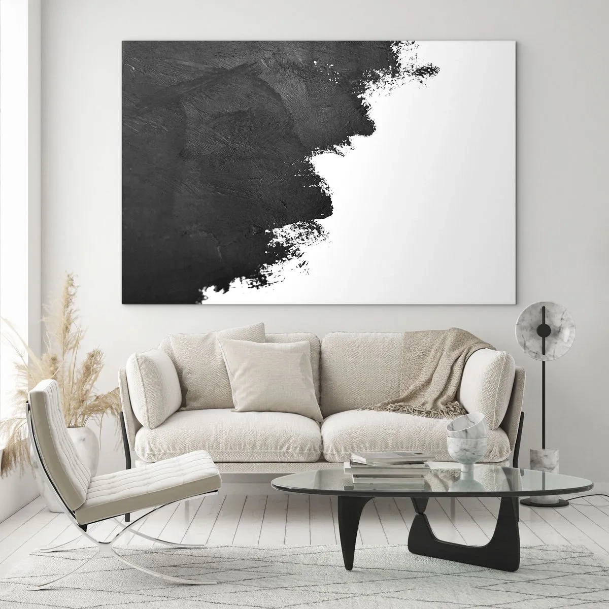 Schilderen op glas - Elementen: aarde - 120x80 cm