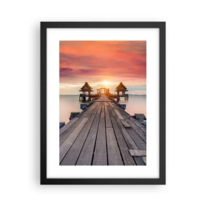 Poster in een zwarte lijst - West in het Oosten - 30x40 cm