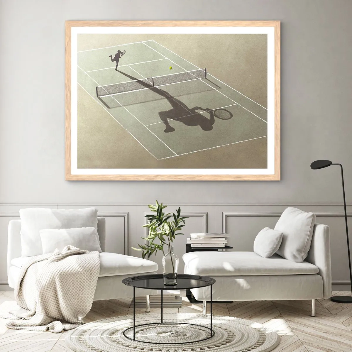 Een poster in een licht eiken lijst - Jezelf overwinnen - 91x61 cm