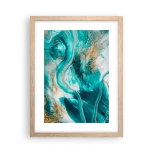 Een poster in een licht eiken lijst - De rivier van goud - 30x40 cm