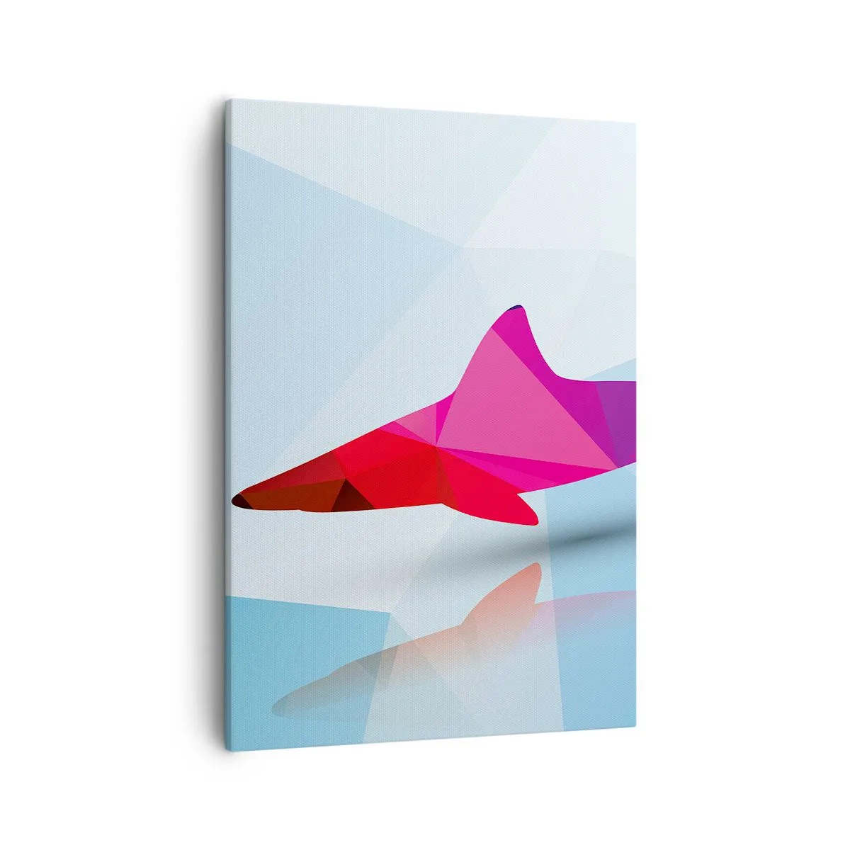 Schilderen op canvas - Een haai in een kristallen ruimte - 50x70 cm