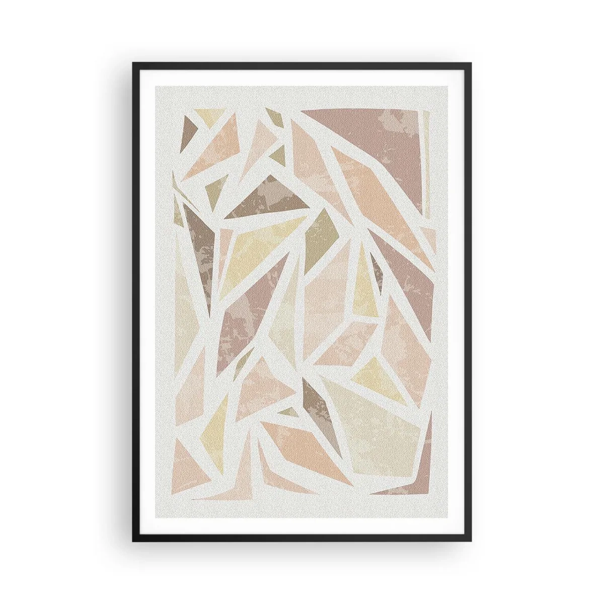 Poster in een zwarte lijst - Gebrandschilderd glas compositie - 70x100 cm