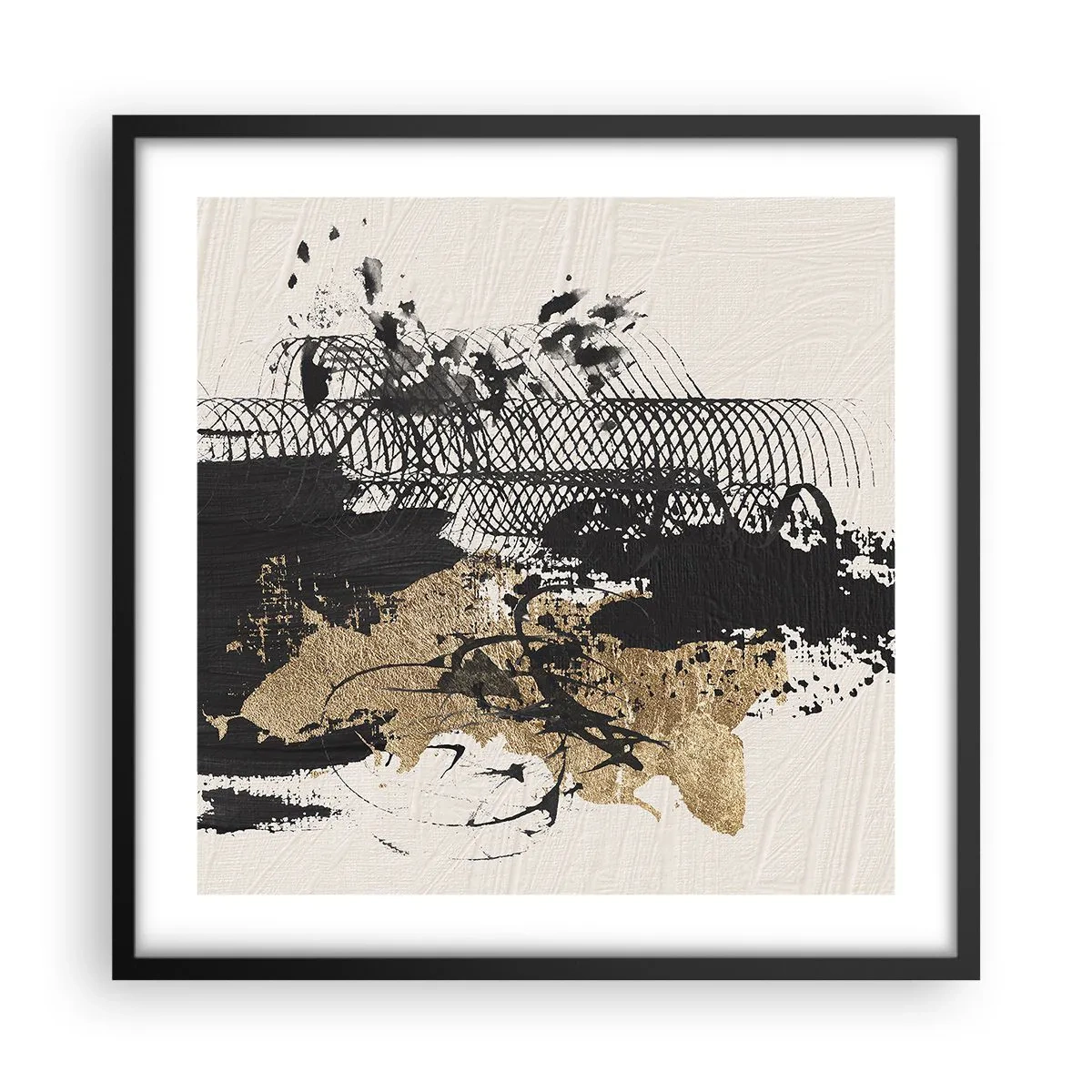 Poster in een zwarte lijst - Compositie met passie - 50x50 cm