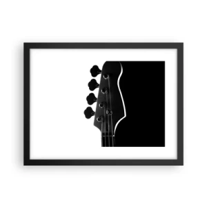 Poster in een zwarte lijst - Rock stilte - 40x30 cm