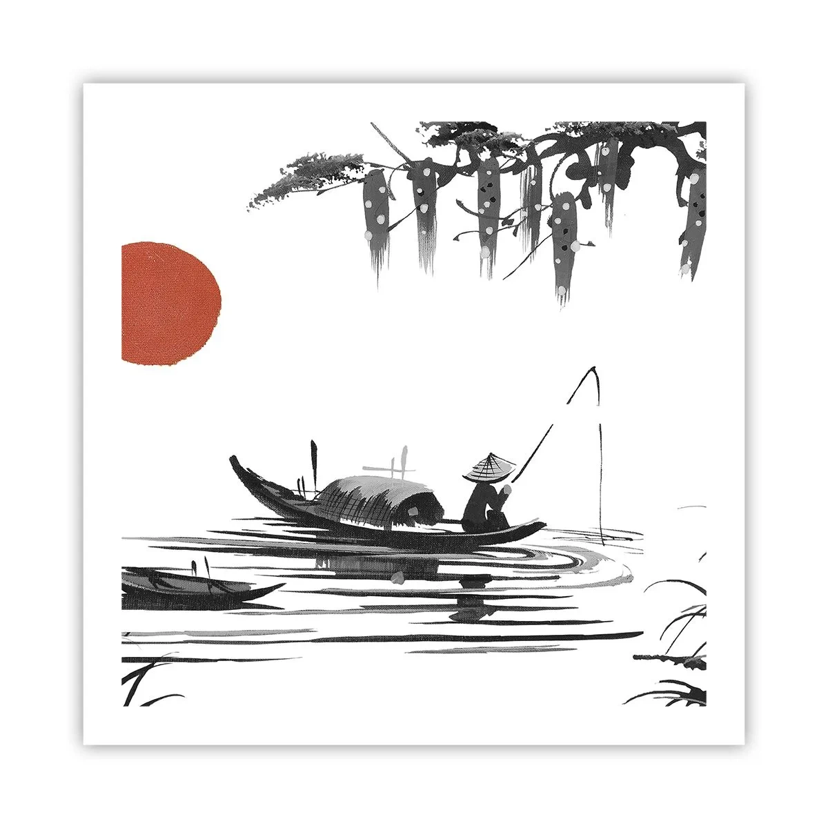 Poster - Aziatische middag - 60x60 cm