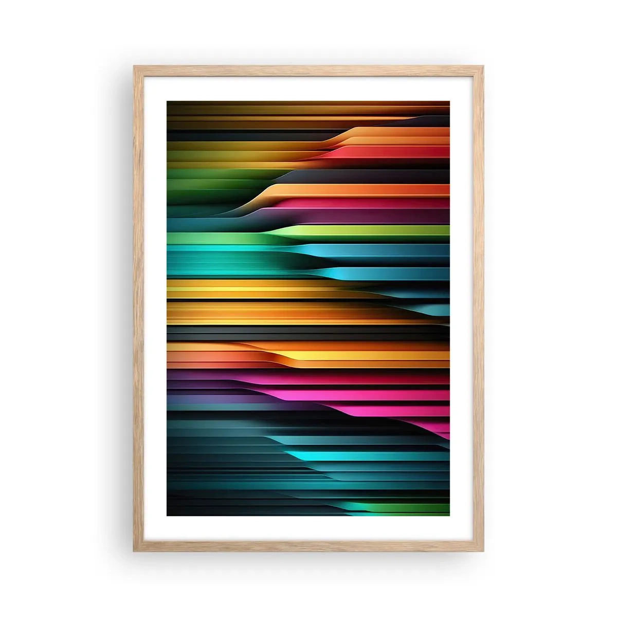 Een poster in een licht eiken lijst - Lichtorgel - 50x70 cm