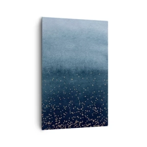 Schilderen op canvas - Samenstelling - blauwe fasen - 80x120 cm