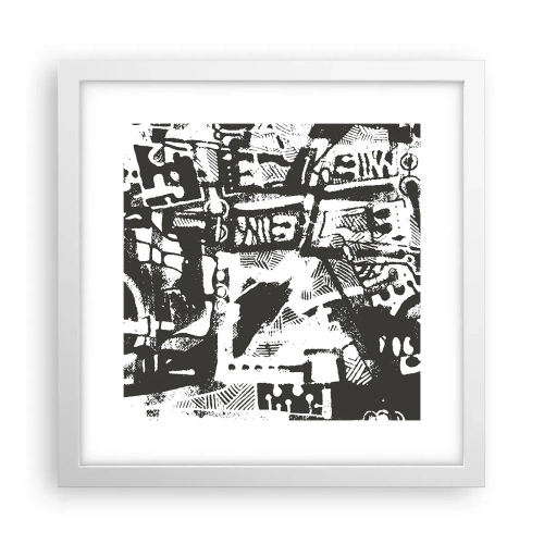 Poster in een witte lijst - Orde of chaos? - 30x30 cm