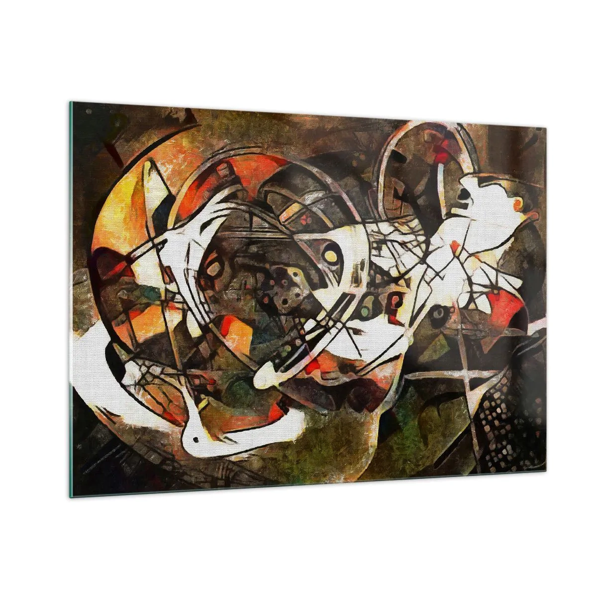Schilderen op glas - Hoor je het verkeer? - 100x70 cm