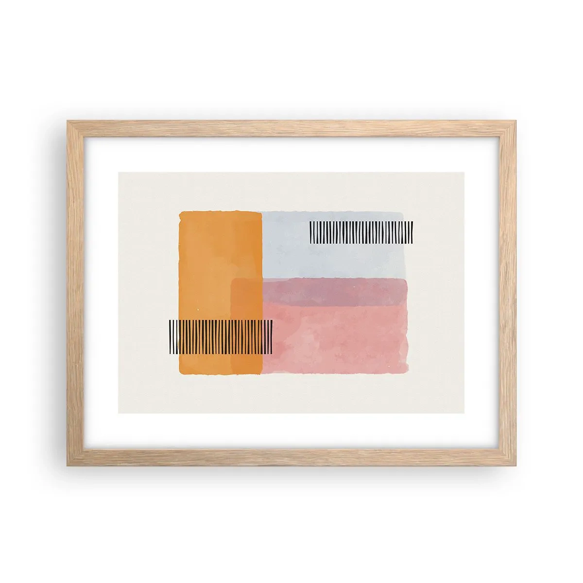 Een poster in een licht eiken lijst - Van hoek tot hoek - 40x30 cm