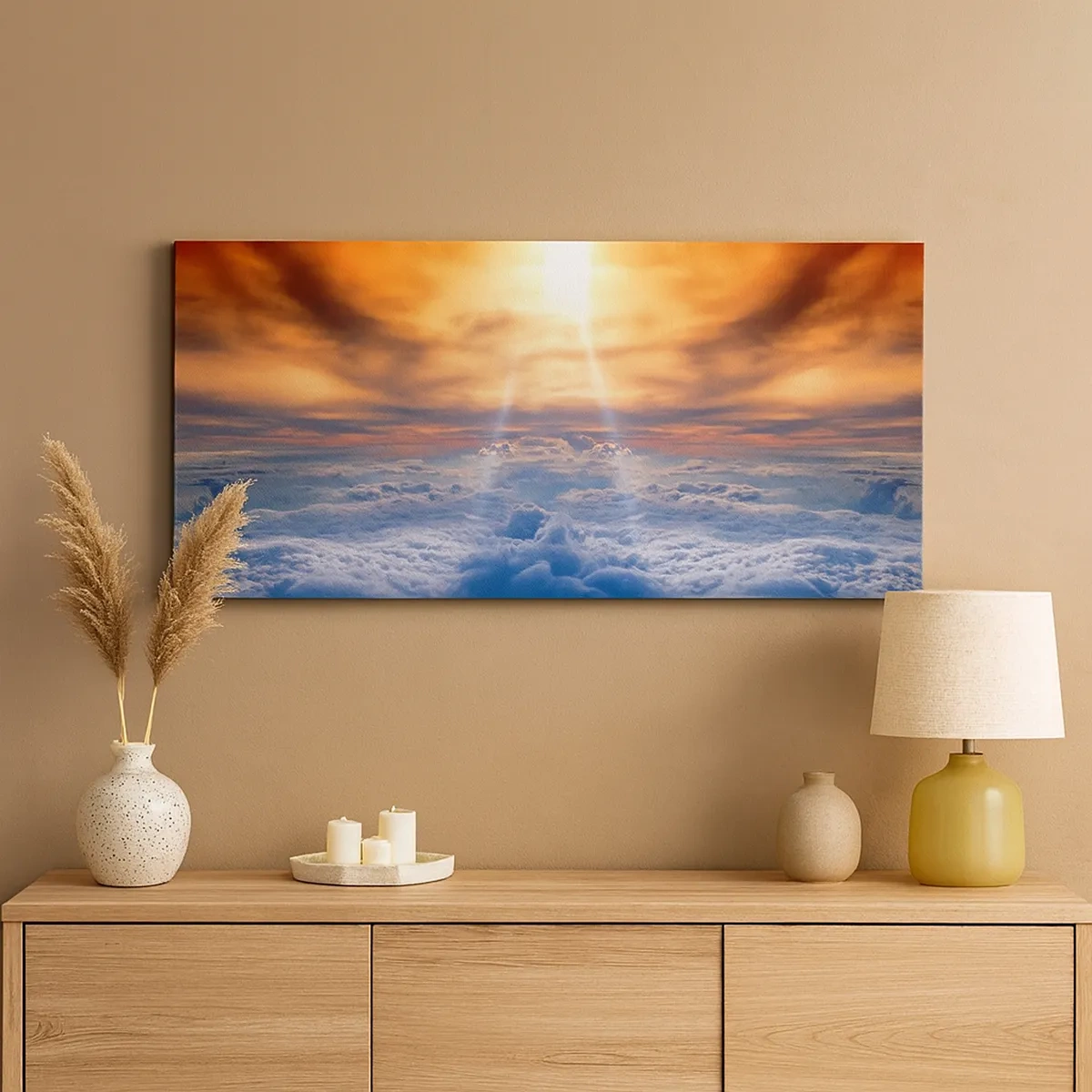 Schilderen op canvas - Mystiek landschap - 30x30 cm