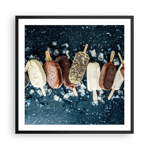 Poster in een zwarte lijst - De smaak van hete zomer - 60x60 cm