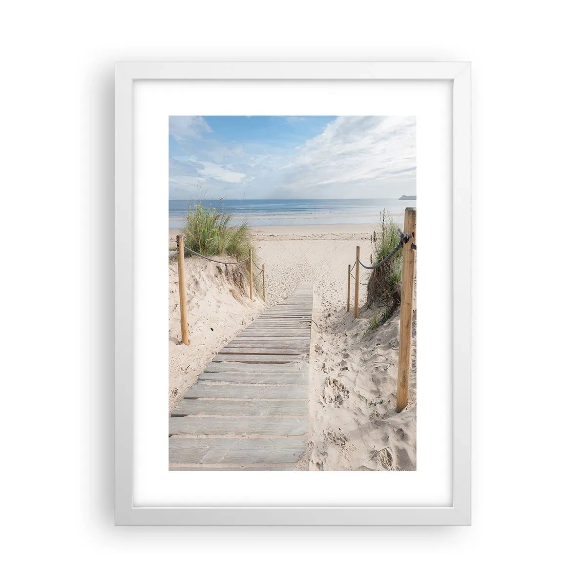 Poster in een witte lijst - naar de horizon - 30x40 cm