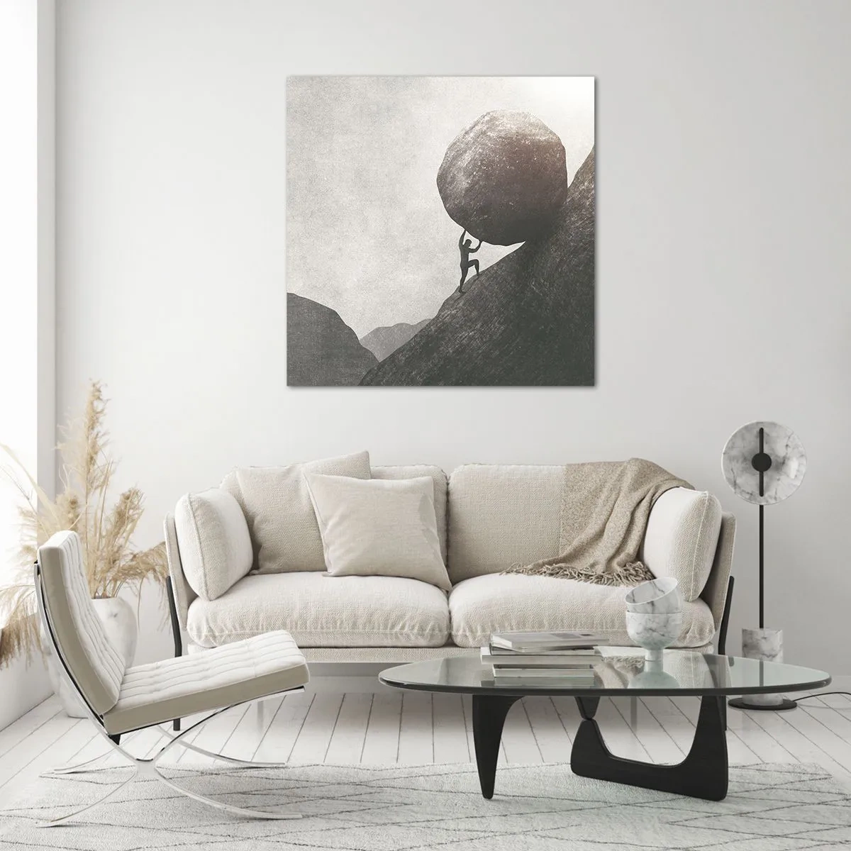Schilderen op glas - Ik geloof tegen alle hoop in - 70x70 cm