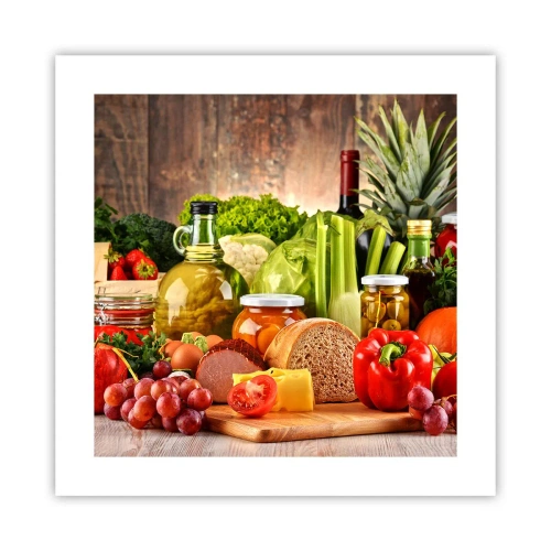 Poster - Gerookt, gebakken en gemarineerd - 40x40 cm