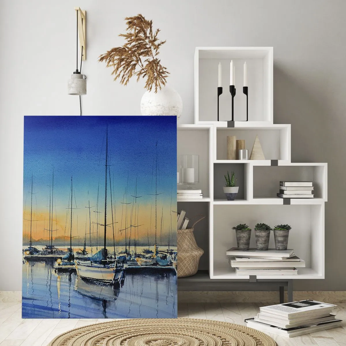 Schilderen op glas - Einde van een goede dag - 50x70 cm