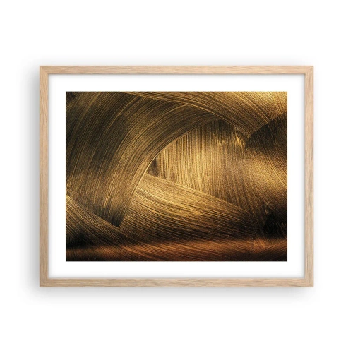 Een poster in een licht eiken lijst - In een gouden doolhof - 50x40 cm