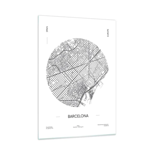 Schilderen op glas - Anatomie van Barcelona - 50x70 cm