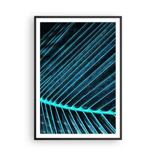 Poster in een zwarte lijst - Groene textuur - 70x100 cm