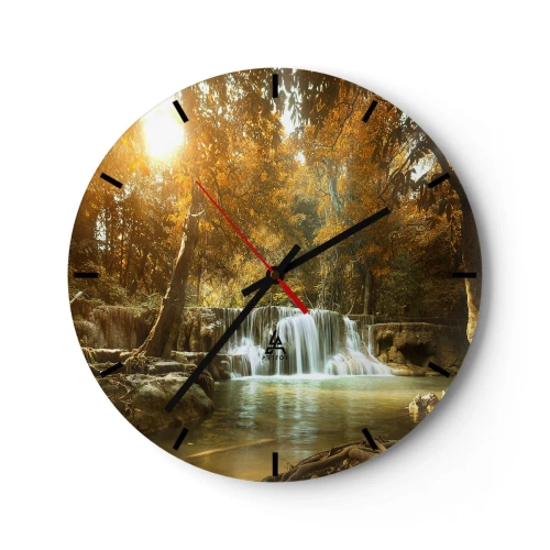 Wandklok - Klok - Park cascade - 40x40 cm