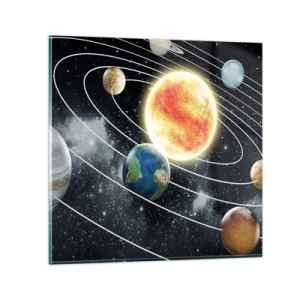 Schilderen op glas - Kosmische dans - 40x40 cm