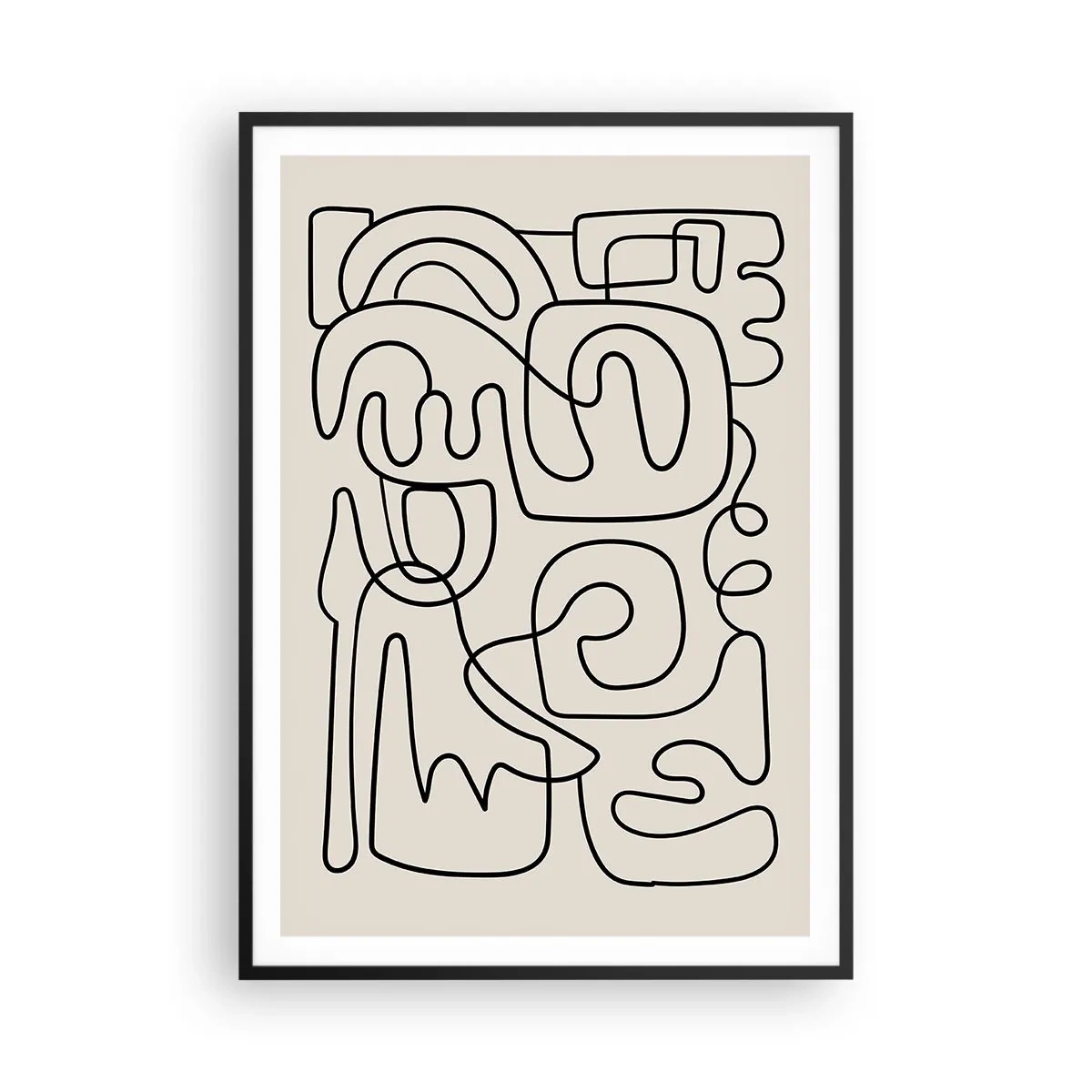 Poster in een zwarte lijst - Volg het pad - 70x100 cm