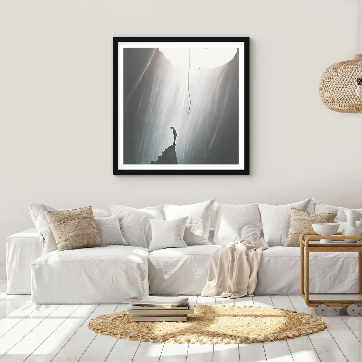 Poster in een zwarte lijst - Er is altijd een uitweg - 40x40 cm