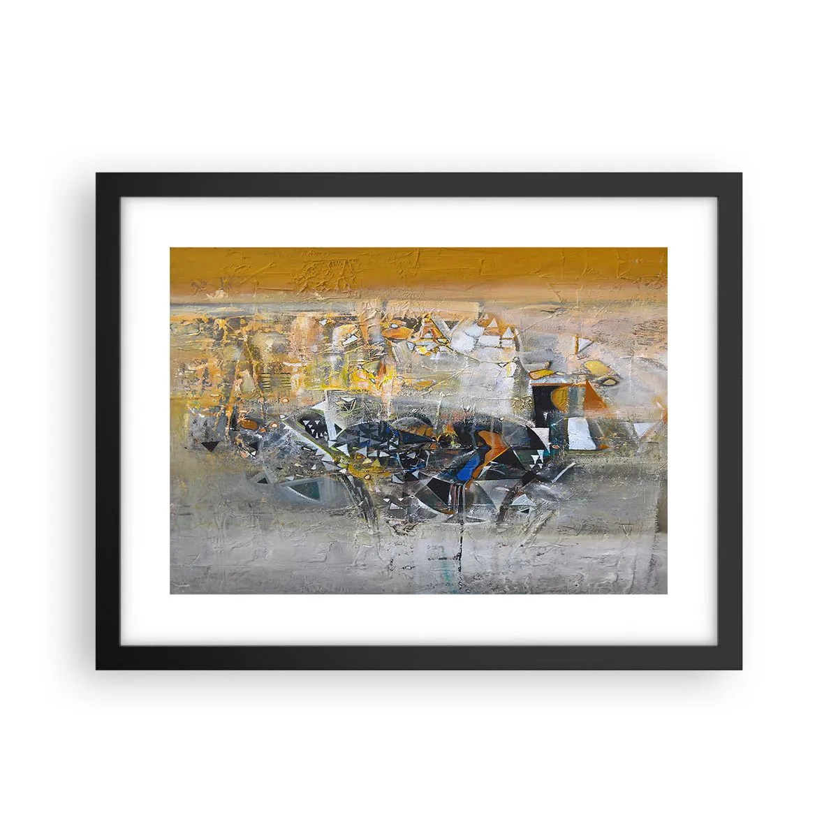 Poster in een zwarte lijst - Alles komt goed - 40x30 cm