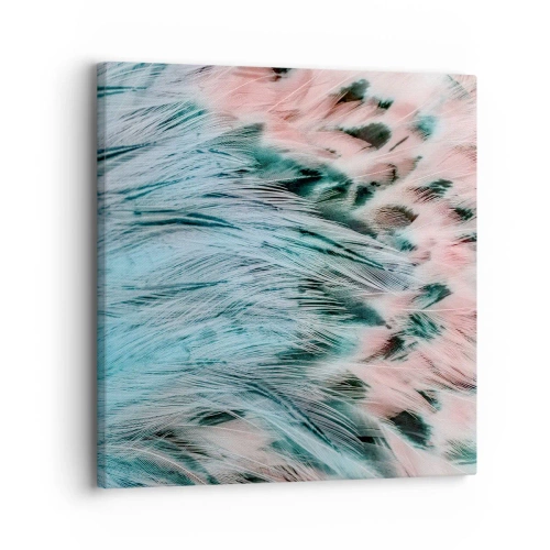 Schilderen op canvas - Saffier roze dons - 30x30 cm