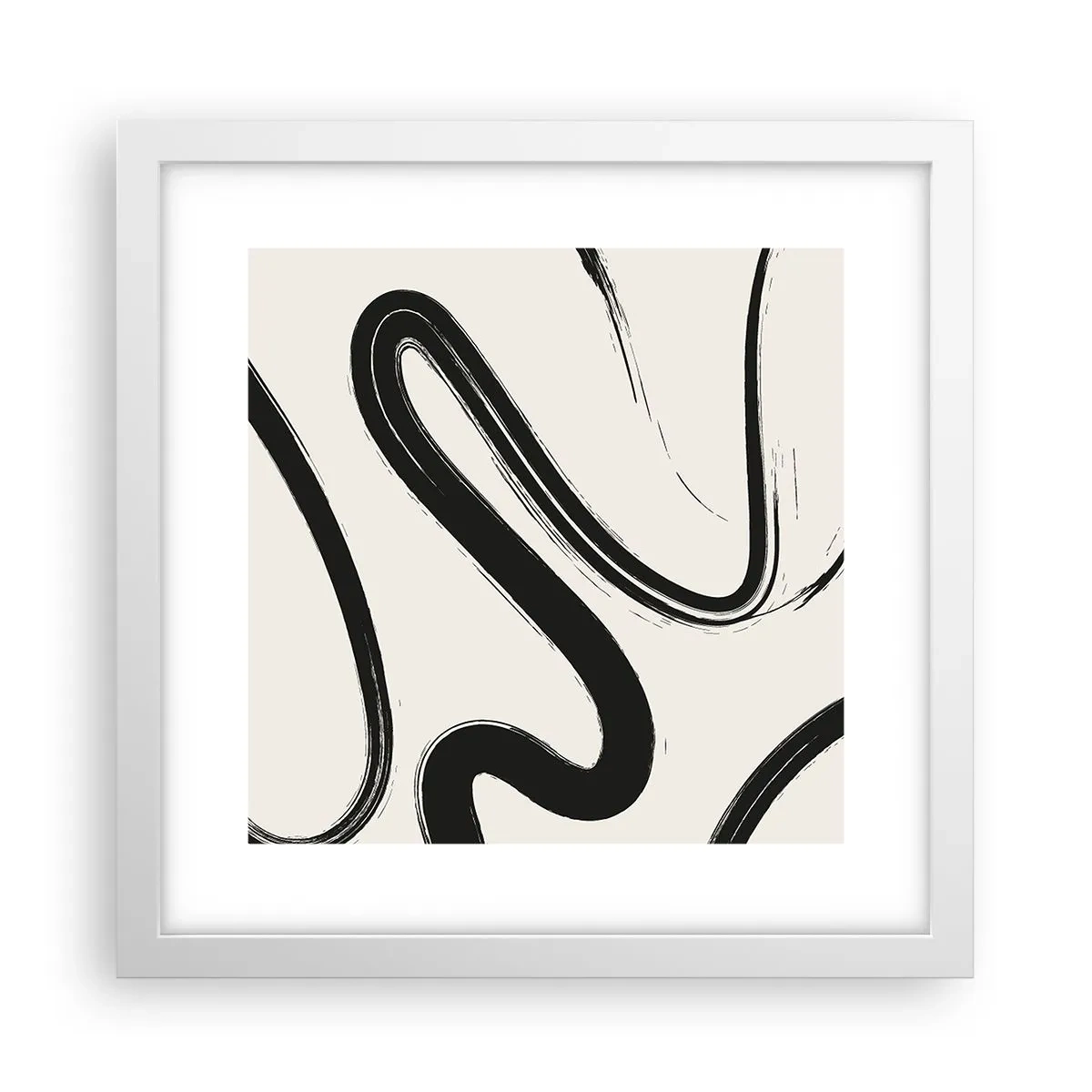 Poster in een witte lijst - Zwart-wit eigenzinnigheid - 30x30 cm