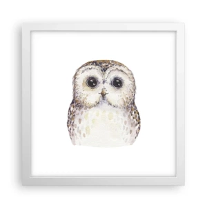 Poster in een witte lijst - Kijk in mijn ogen - 30x30 cm
