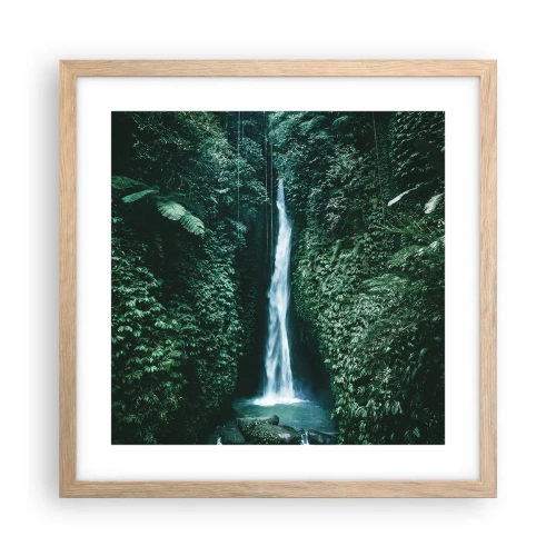 Een poster in een licht eiken lijst - Tropische spa - 40x40 cm