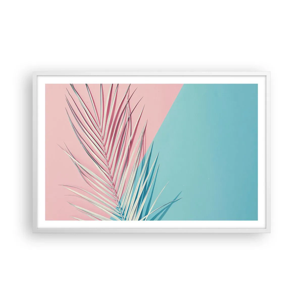 Poster in een witte lijst - Tropische impressie - 91x61 cm