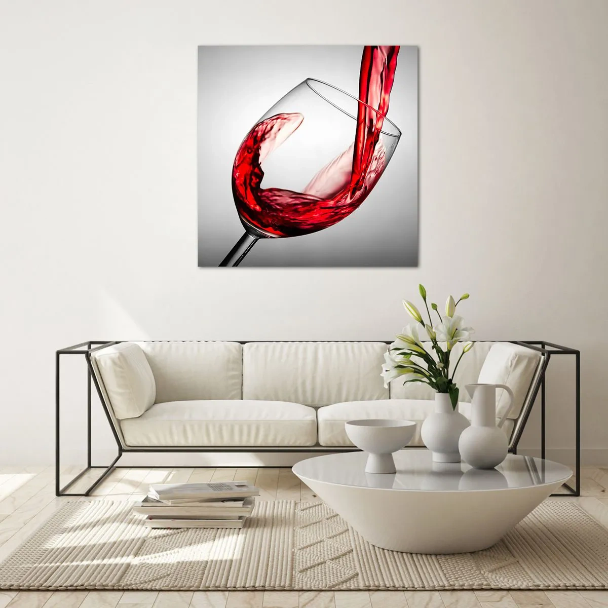 Schilderen op glas - Kleur - beweging - geluid - 70x70 cm