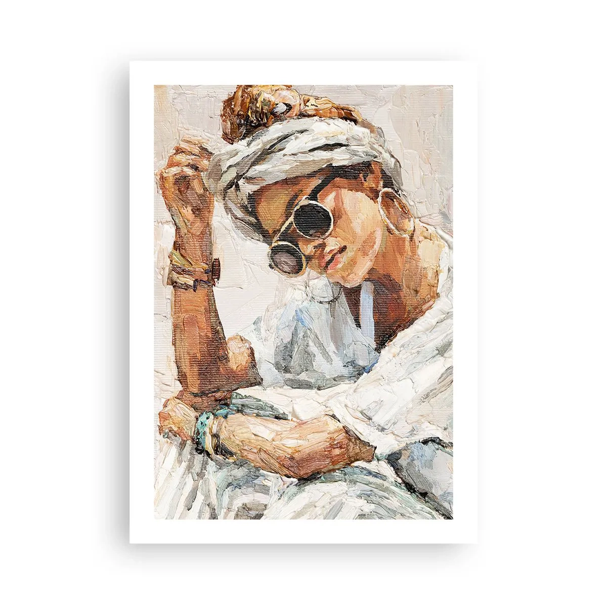 Poster - Portret in de volle zon - 50x70 cm